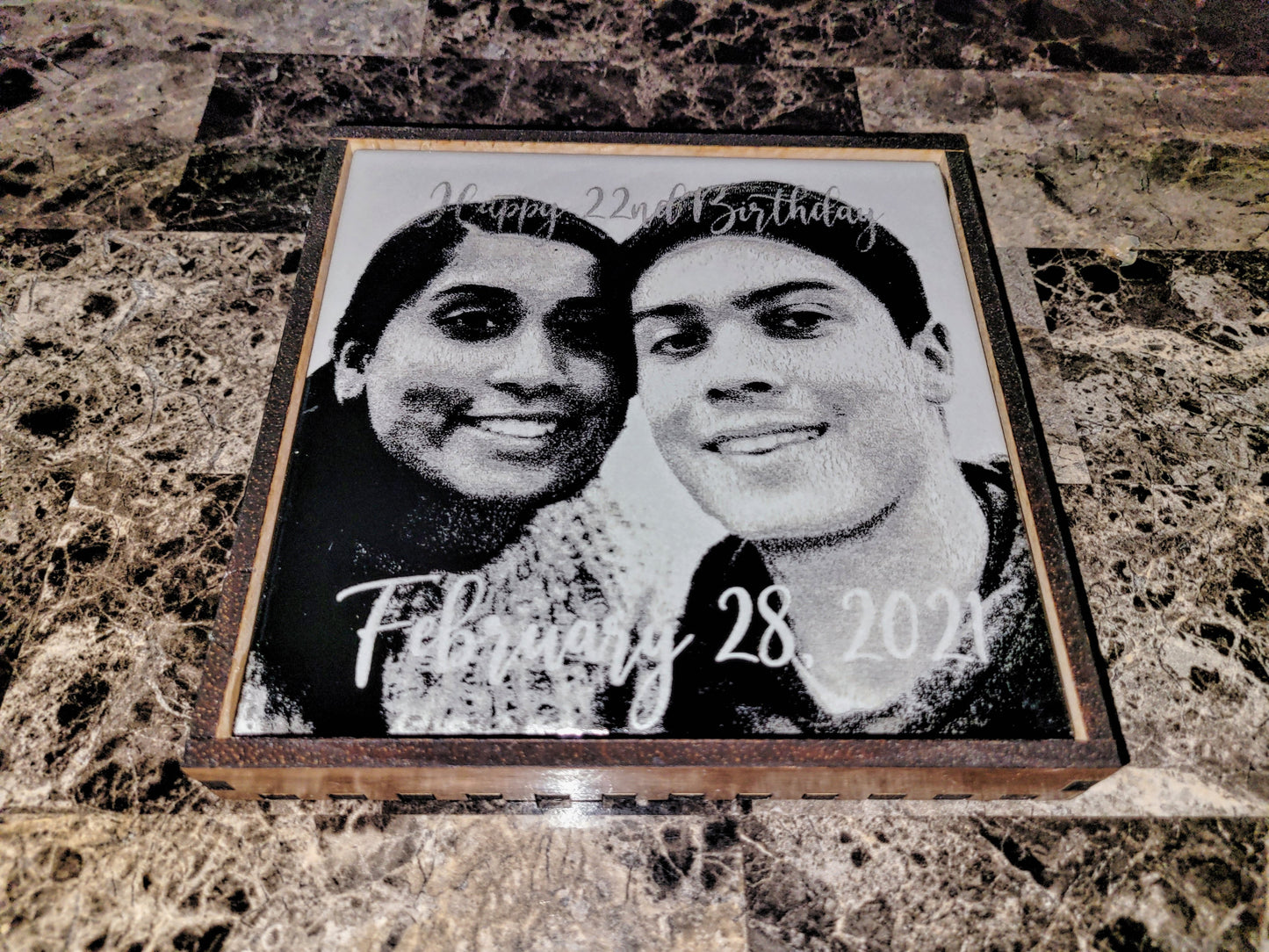 Custom Laser-Engraved Photo