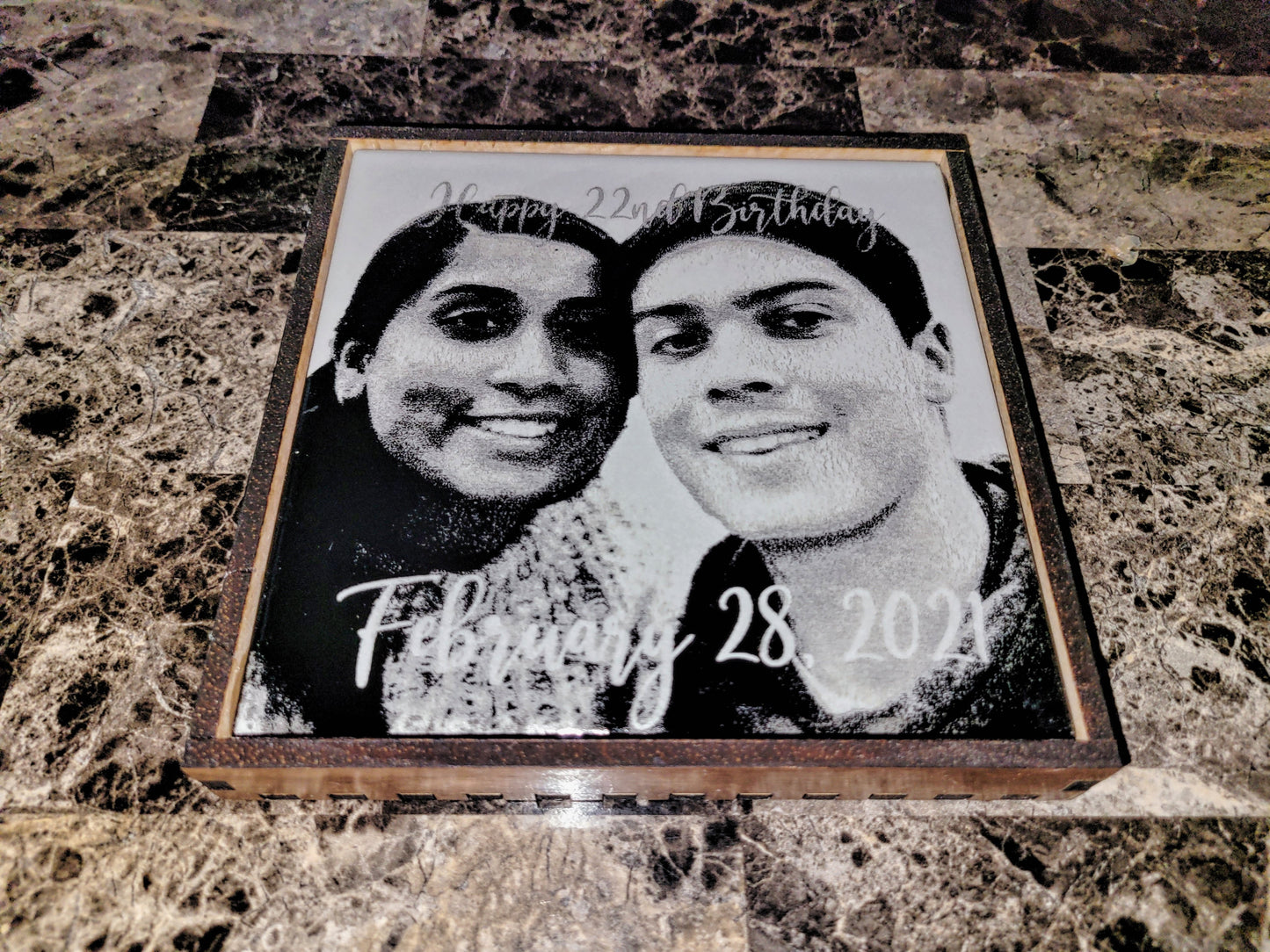 Custom Laser-Engraved Photo