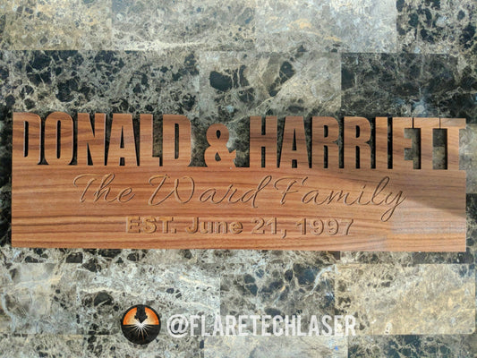 Personalized Family Wall Decoration for Wedding Anniversaries, Valentines Day, etc.