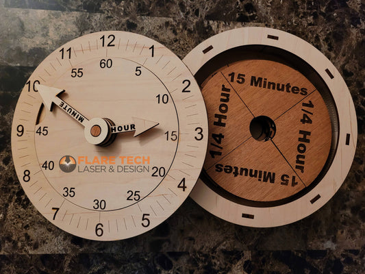 Children's Clock for Learning Time with Built-In Storage Unit