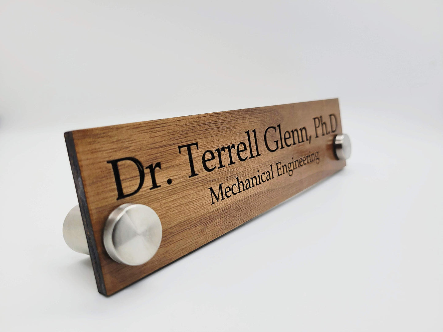 Custom Engraved Desktop Nameplate for Office with stand